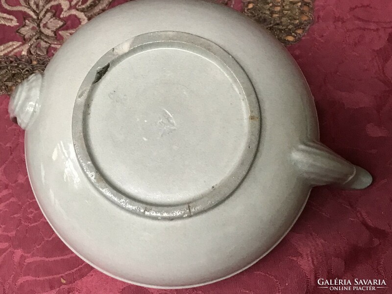 Japán készítői jelzéses mázas teakiöntő kerámia kancsó