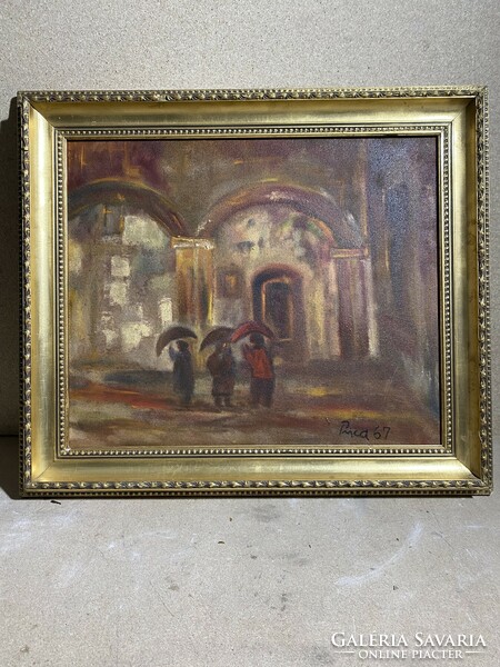 Painting by Croatian painter Zlatko prica, 58 x 49 cm rarity, oil on canvas.