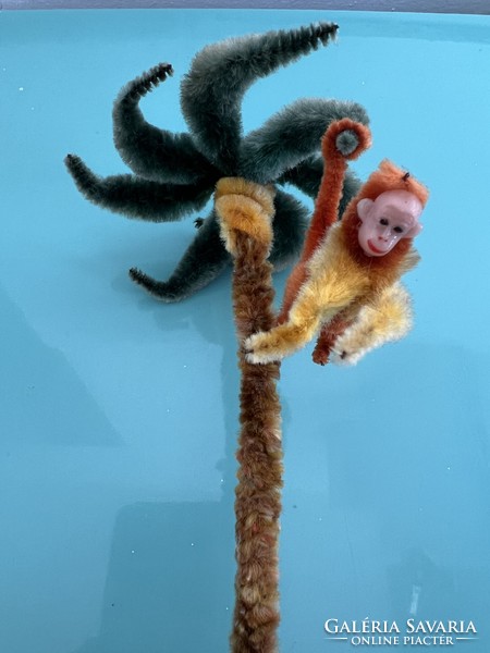 Antique monkey rare chenille ornament