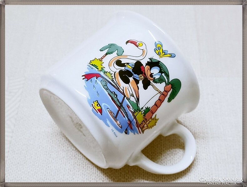 Extremely rare felix cat fairy tale pattern retro winterling children's mug