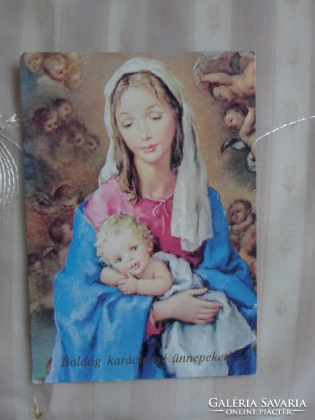 Karácsonyi képeslap 5.: Mária, kis Jézus