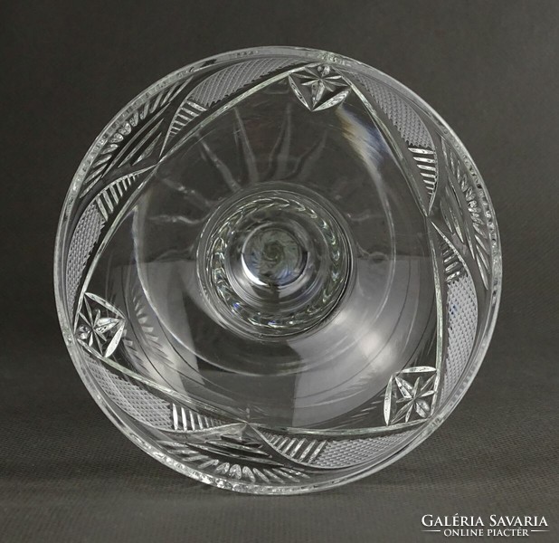 1P552 polished crystal candle holder 21 cm