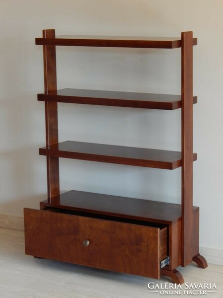 Art deco bookcase with drawers [f-40]