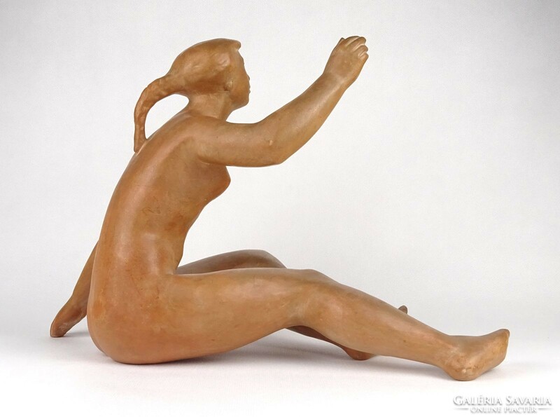 1P554 Kucs Béla : Terrakotta női akt szobor 36 cm