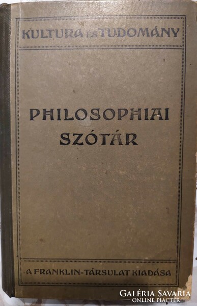 1918-As philosophiai dictionary, antique book