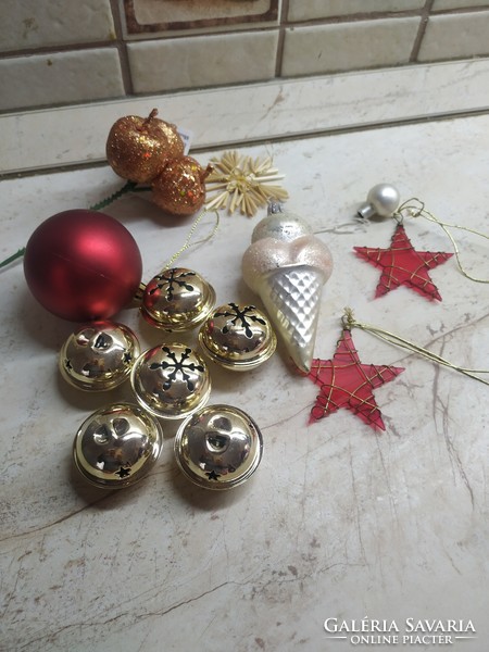 Christmas tree decoration, bells, stars, apples for sale!