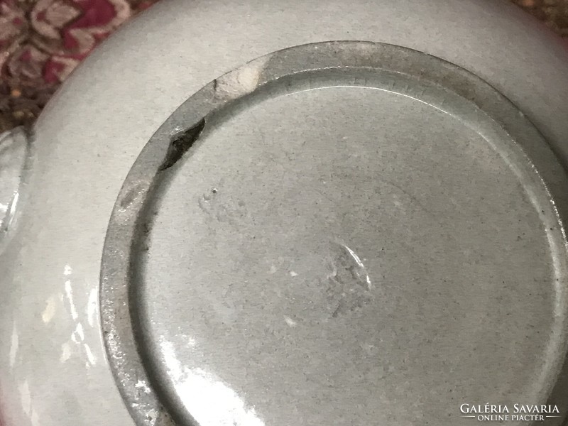 Japanese maker's marked glazed tea pouring ceramic jug