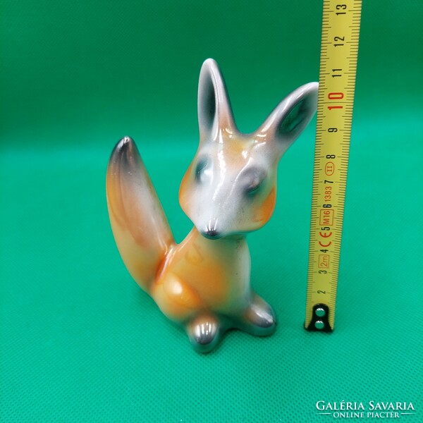 Retro industrial art ceramic fox figure