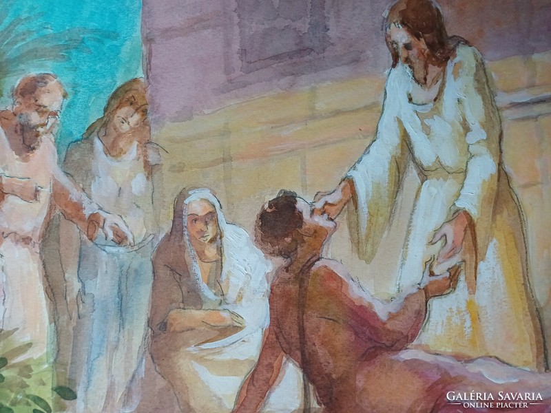 József Przudzik - Jesus heals the blind