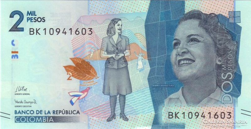 Colombia 2000 pesos 2021 oz