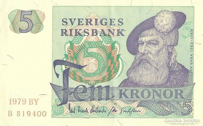 5 korona kronor 1979 Svédország 2.