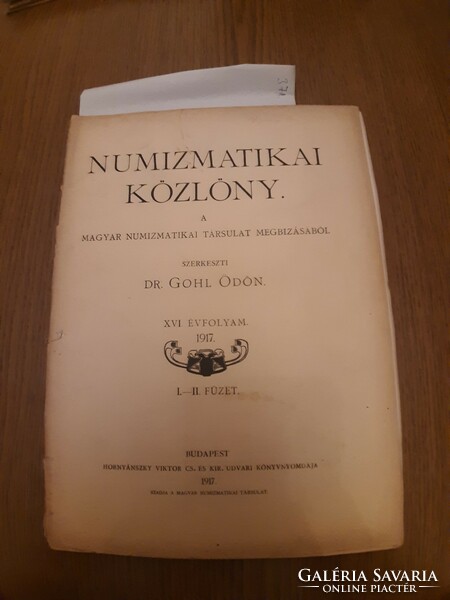 Numizmatikai közlöny 1917/I-II. Füzet   (371)
