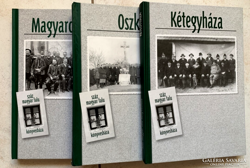 Library of one hundred Hungarian villages - 3 books from the series - ktéegháza, Magyarcsanád, Oszkó