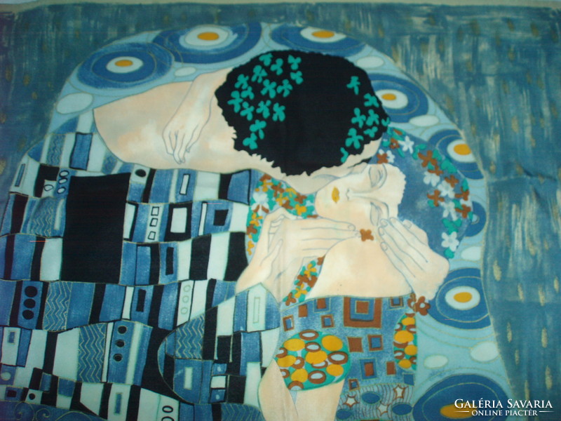 Vintage Gustav Klimt valódi silk selyemkendő