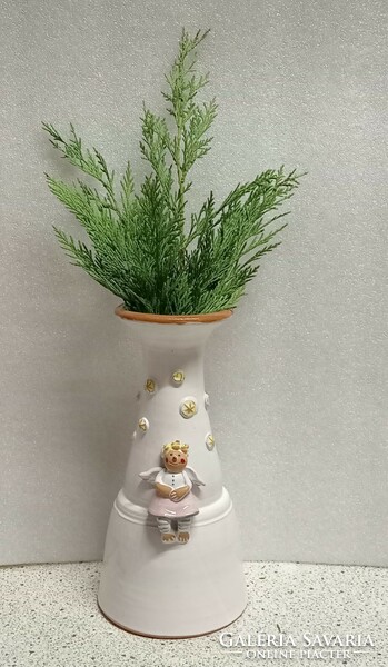 Christmas angel vase