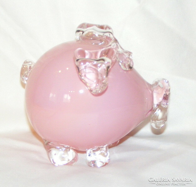 Glass pig figure