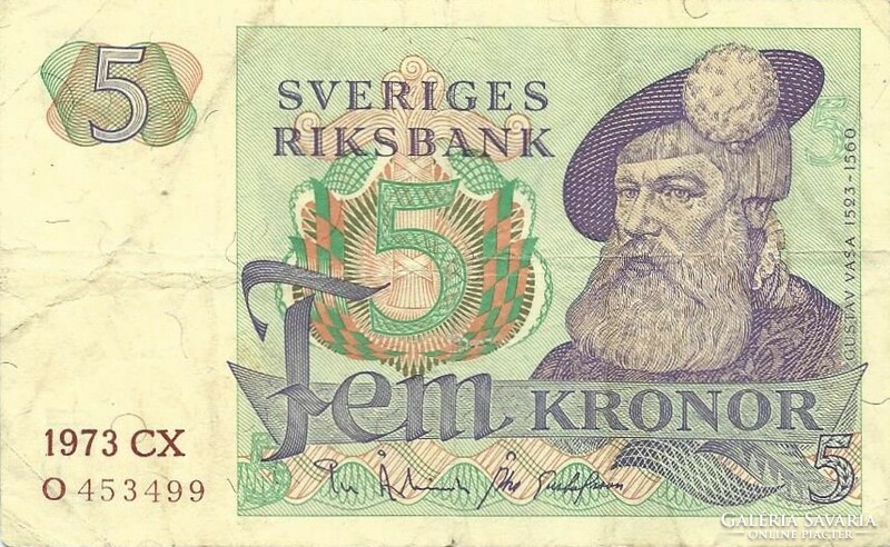 5 Korona kronor 1973 Sweden