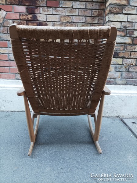 Mid century rocking chair hans wegner style