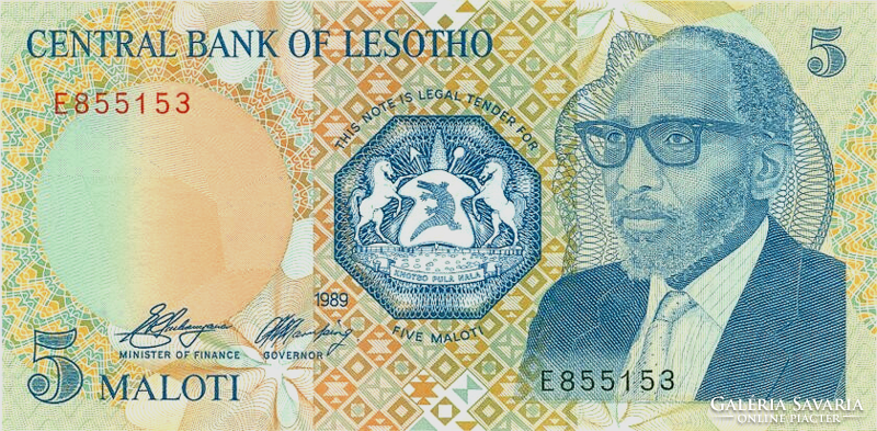 Lesotho 5 malot 1989 oz