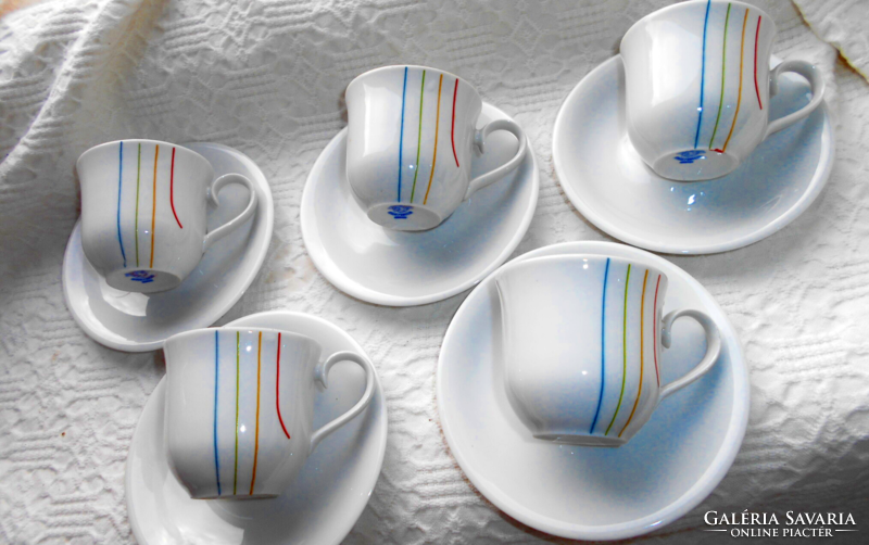 5 Great Plain fine-rare retro porcelain cups and bowls