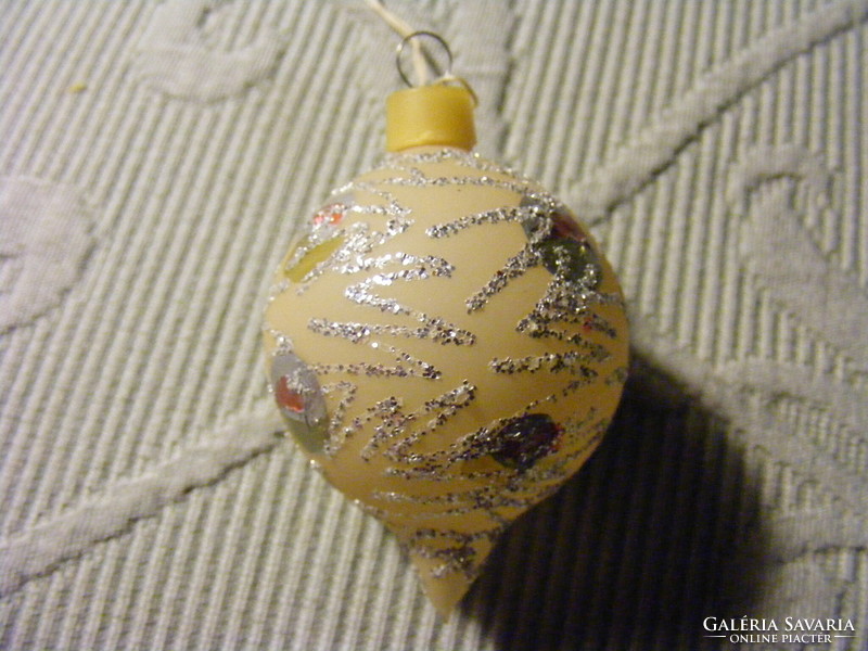Régi üveg karácsonyfa dísz 5 cm