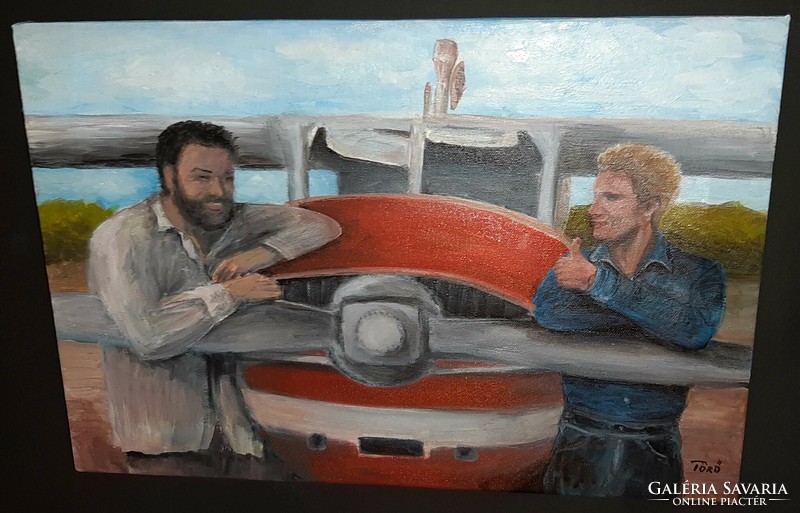 Bud Spencer akril festmény 45x30 cm