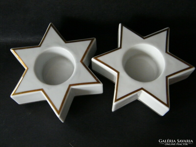 Arzber porcelán mécsestartó csillagok 2 db