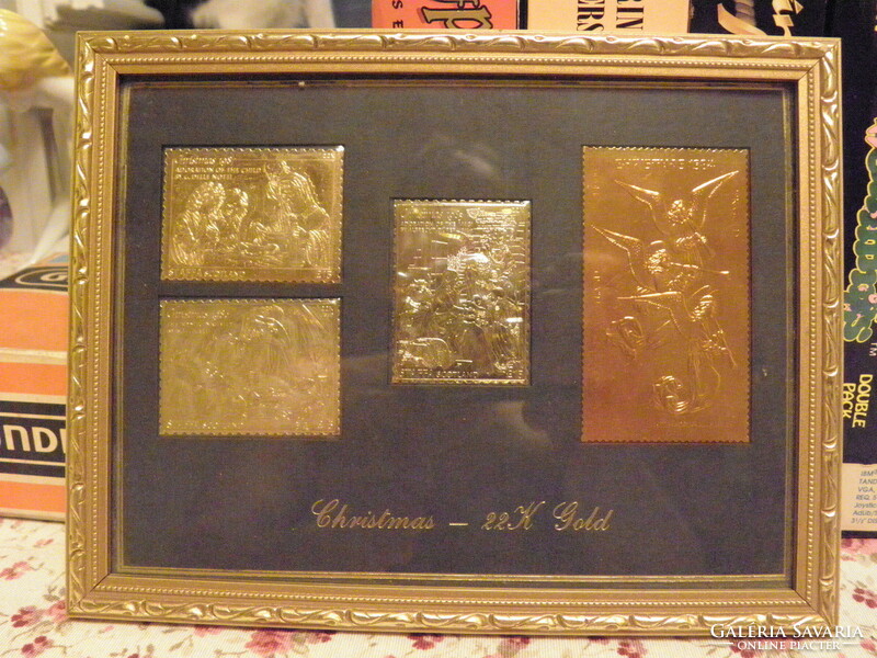 Christmas 22k gold Scotland stamp set