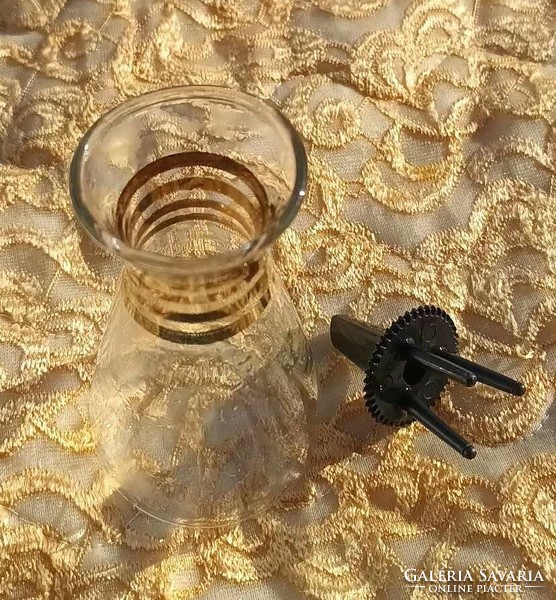 Vintage glass drink holder or spice holder
