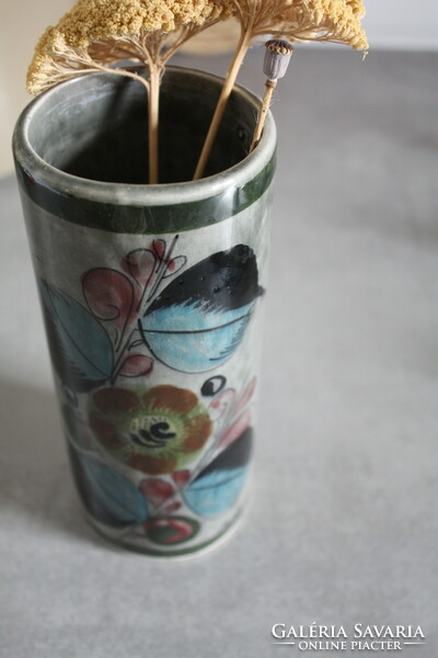 Mexican tonal hand-painted vase - flawless, beautiful piece