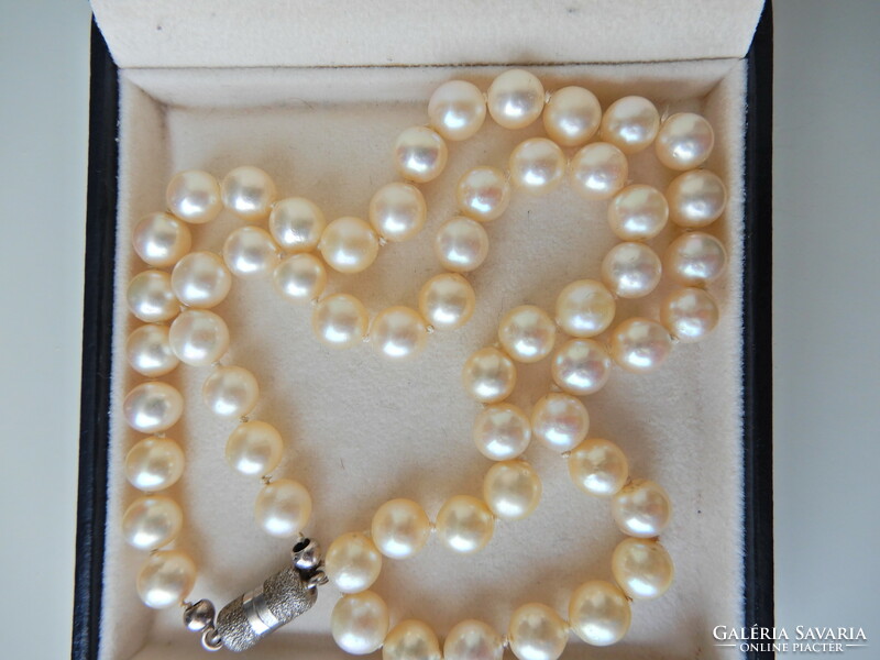 Old akoya pearl string with langer brand Austrian silver clasp