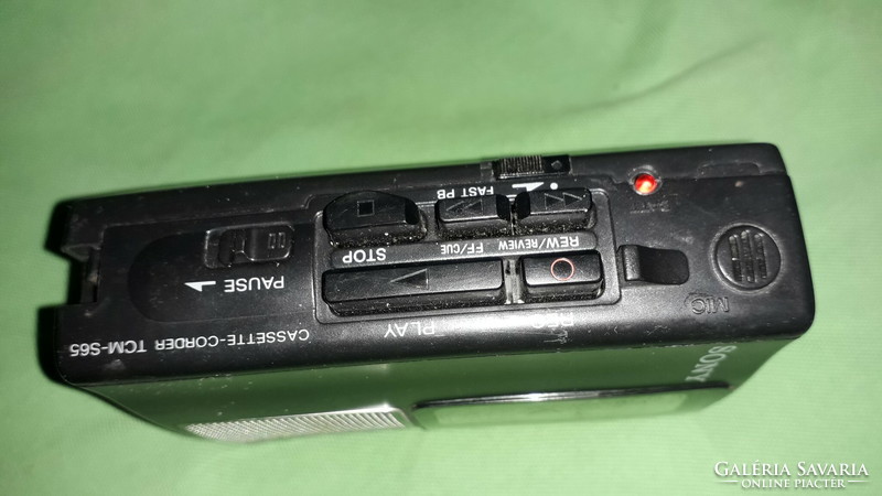 Old sony cassette-corder tcm s65 dictaphone with built-in speaker + gift agfa kazi according to the pictures