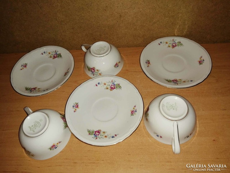3 Personal German, stadtlengsfeld porcelain coffee and tea set cups (36/d)