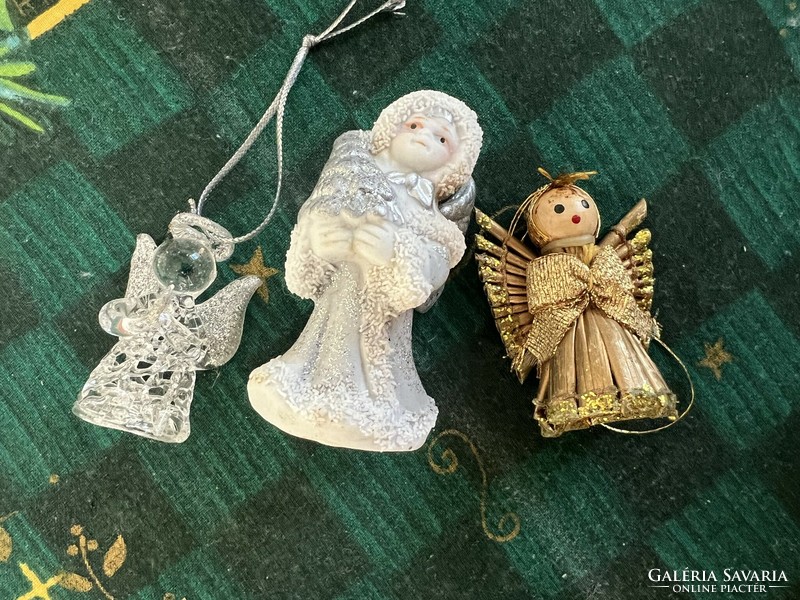 Három vintage angyal karácsonyfadísz