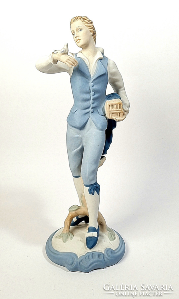 KIÁRUSÍTÁS !!! :)Royal Dux, nagyméretű festett biszkvit porcelán figura /szobor.