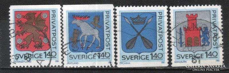 Svéd 0937 Mi 1145-1148       1,20 Euró