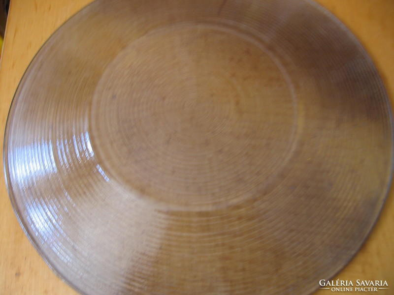 Blue-grey decorative glass bowl, centerpiece