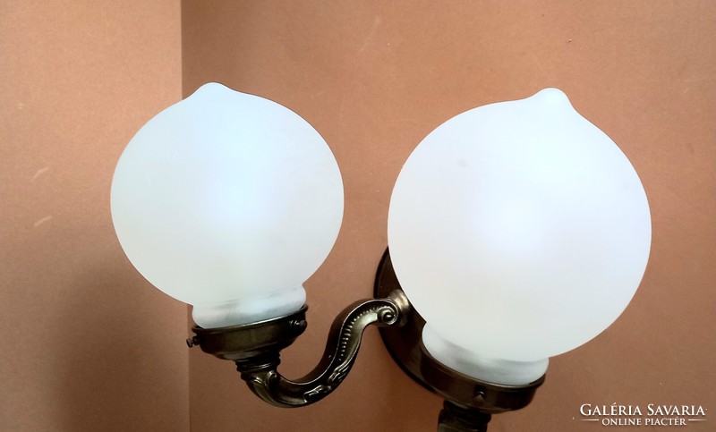 Muránói dupla gömb búras fali lámpa ALKUDHATÓ