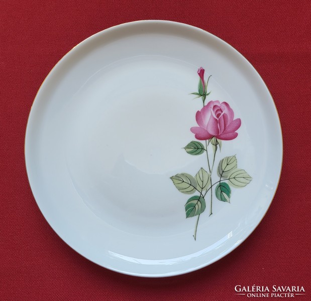 CP Colditz német porcelán kistányér süteményes tányér rózsa virág mintával