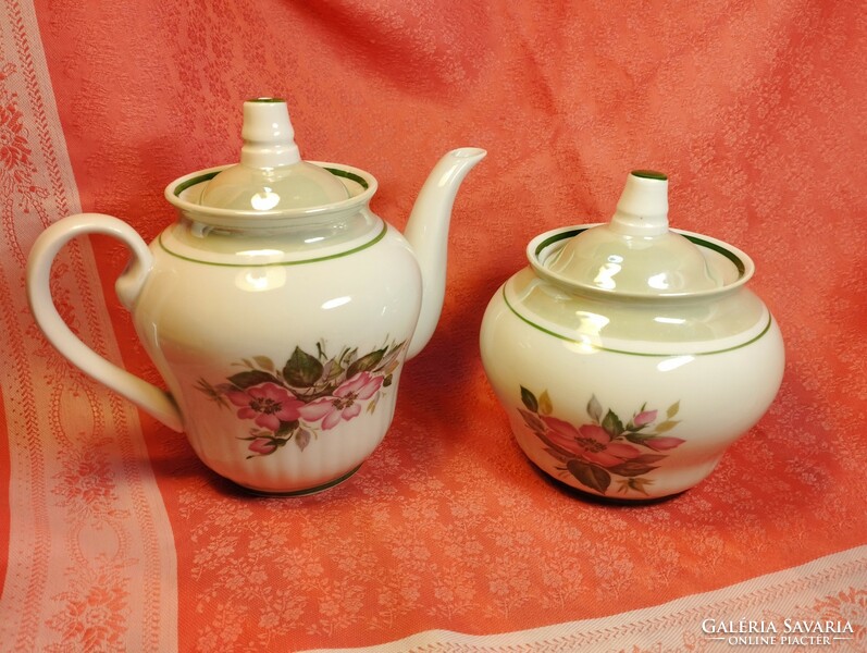 Antique porcelain pieces: pouring and sugar bowl