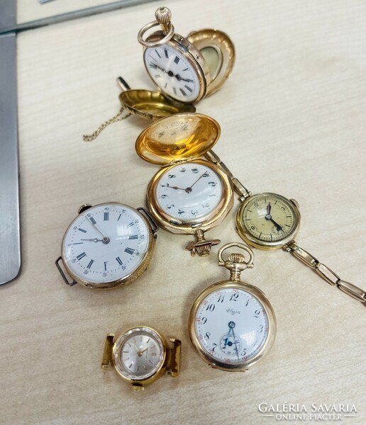 14K gold gross 110.2G pocket watches, wristwatches!