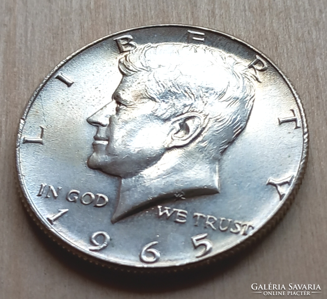 Kenedi 1965 silver half dollar in very rare good condition