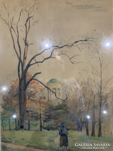 Watercolor/mixed media painting by Dr. Gaál dezső from 1927 53x66 cm
