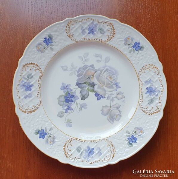 Bavaria német porcelán tálaló süteményes tál tányér virágos régi vintage kínáló