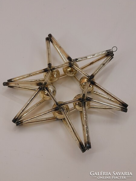 Gablonz glass Christmas tree ornament, star, 9 cm