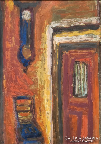 Krajcsovics Éva (1947 - ) Az Óra c. Képcsarnokos festménye Eredeti Garanciával!