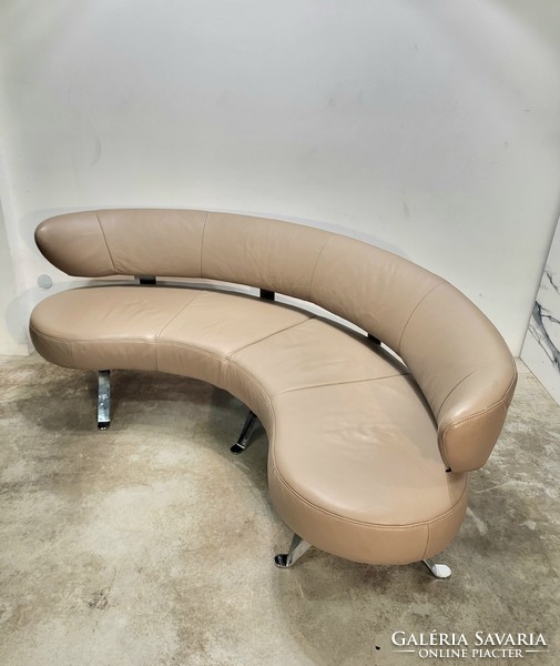 Joop Himolla designer bőr kanapé, étkezőpad, várótermi ülőbútor