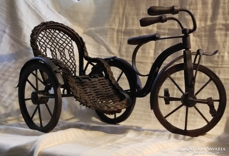 Old, Italian, vintage bike game. 1880-1920. 38X26x24 cm.