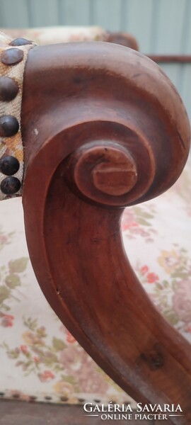Antik bécsi barokk füles fotel