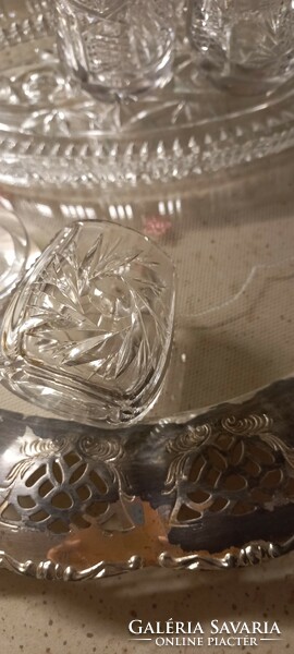 Etched glass table spice holder